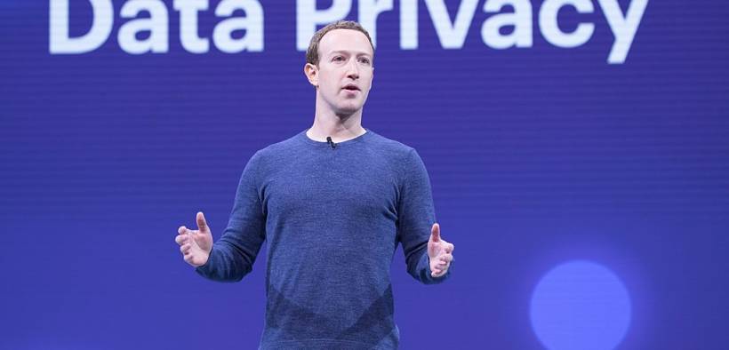 Mark Zuckerberg at Facebook's annual F8 conference in 2018.