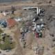 Aerial photo of the West, Texas fertilizer plant explosion site taken several days after blast: April 22, 2013.