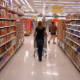 Woman shopping at a grocery store.