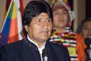 Bolivian president Evo Morales who is now in exile in Mexico.