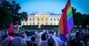 A Protest of the transgender military ban, White House, Washington, DC. Date: July 26, 2017. (Photo" Ted Eytan)