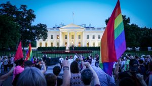 A Protest of the transgender military ban, White House, Washington, DC. Date: July 26, 2017. (Photo" Ted Eytan)