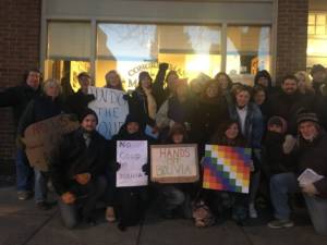 November 13 delegation organized to protest the November 10 Bolivian coup. (Photo: Gabrielle della Croce)