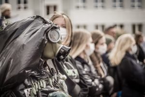 A protester during the global school strike for climate on September 20, 2019.