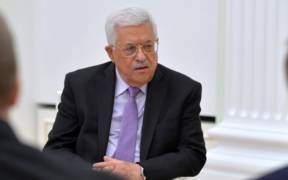 Mahmoud Abbas, President of Palestine, meets with Vladimir Putin in Moscow.