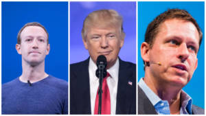 Mark Zuckerberg, Peter Theil, Donald Trump