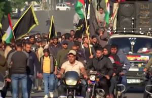 Palestinians gather to mourn the assassination of Islamic Jihad leader Bahaa Abuelatta by Israel. (Photo: Youtube)