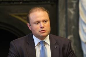 Dr Joseph Muscat, Prime Minister of Malta at a Royal Commonwealth Society event in London, 21 July 2014.