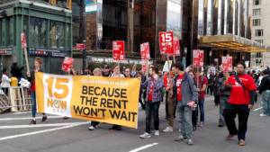 NYC Rally and March to raise the minimum wage in America.