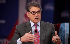 U.S. Secretary of Energy Rick Perry speaking at the 2018 Conservative Political Action Conference (CPAC) in National Harbor, Maryland.
