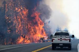 The Carr Fire is a 2018 California wildfire that burned in Shasta and Trinity counties. Photo by Eric Coulter, BLM.