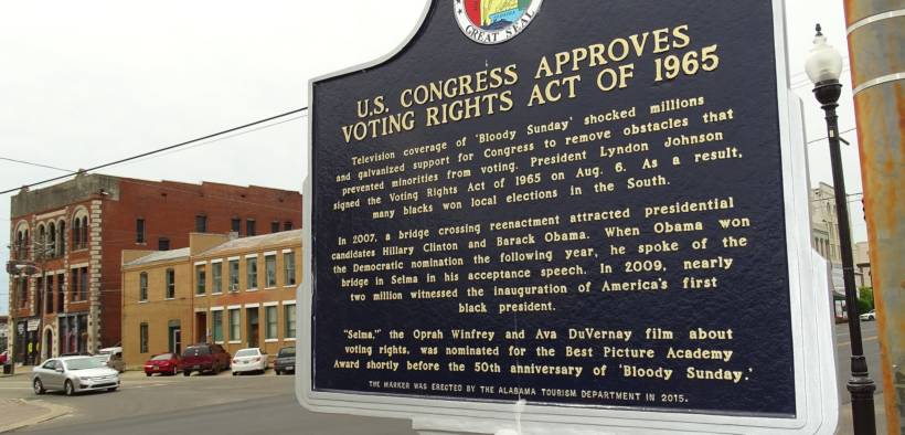 Public Plaque on Voting Rights Act - Selma - Alabama