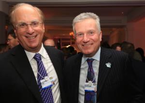 Larry Fink, CEO, BlackRock and Duncan Niederauer, CEO, NYSE at the Financial Times CNBC Nightcap, Davos in 2014.