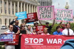 A 2015 No War With Iran protest in Washington D.C.