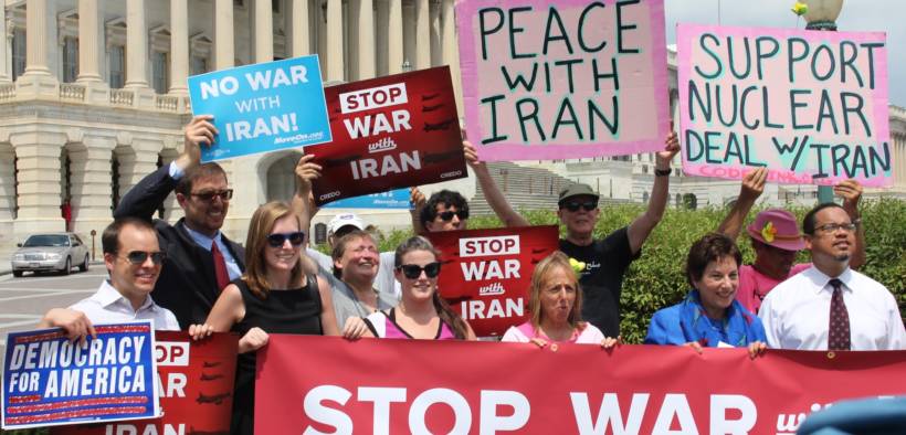 A 2015 No War With Iran protest in Washington D.C.