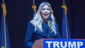 Ivanka Trump at a February 2016 campaign rally for her father. (Photo: Marc Nozell)