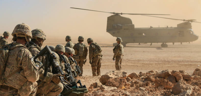 U.S. Soldiers during an aerial response force live-fire training exercise in Iraq, Oct. 31, 2018. (Photo: U.S. Army)