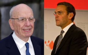 Rupert Murdoch and his son James Murdoch