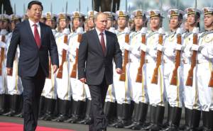 Vladimir Putin and President of China Xi Jinping took part in the opening ceremony of the Russia-China Naval Interaction 2014 joint exercises at the Usun naval military base.