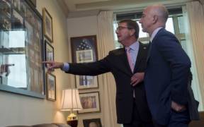 Secretary of Defense Ash Carter meets with Jeff Bezos May 5 2016 9