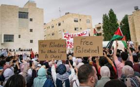 Demonstrations in solidarity with Sheikh Jarrah in Amman Jordan 9 May 2021 45